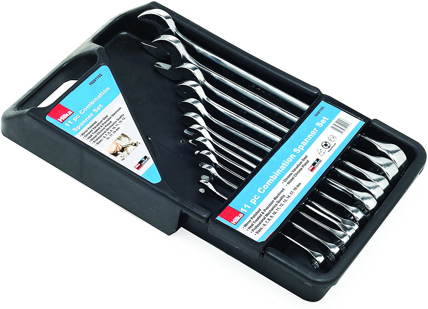 Hilka 16201102 Pro Craft Combination Spanner Set Metric (11-Piece), Silver - Image 2