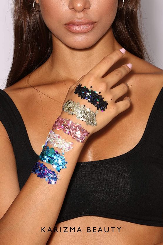 Face Glitter Pack ✮ KARIZMA Beauty ✮ 60g Festival Glitter Cosmetic Chunky Face Body Hair Nails - Image 3