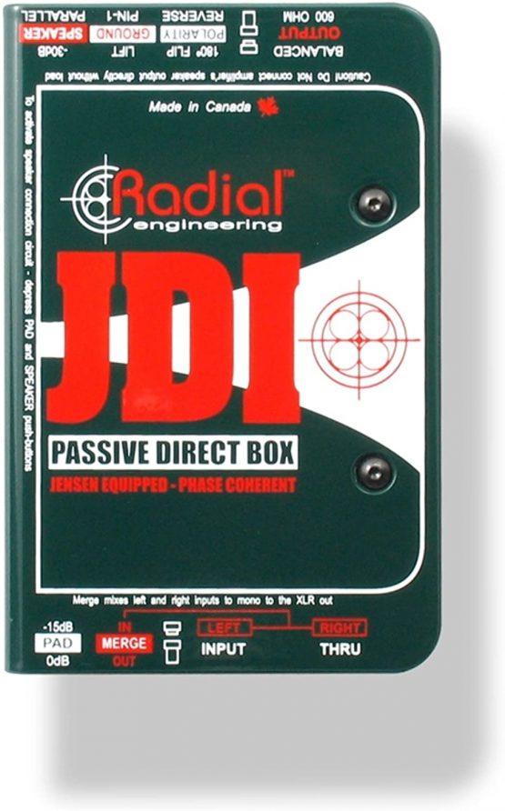 Radial Engineering R8001010JDI Single-Channel Passive Direct Box with Jensen Transformer