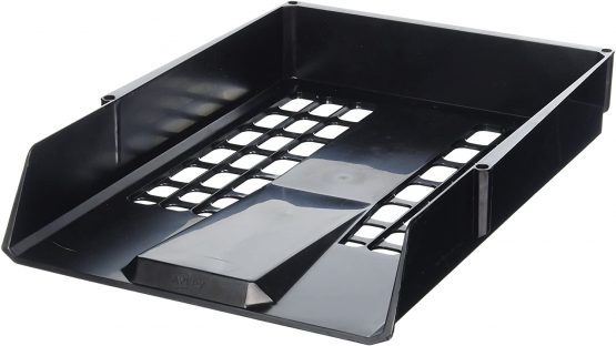 Avery 1132BLK Basics Single Letter Tray/Intray, 278 x 70 x 390 mm - Black