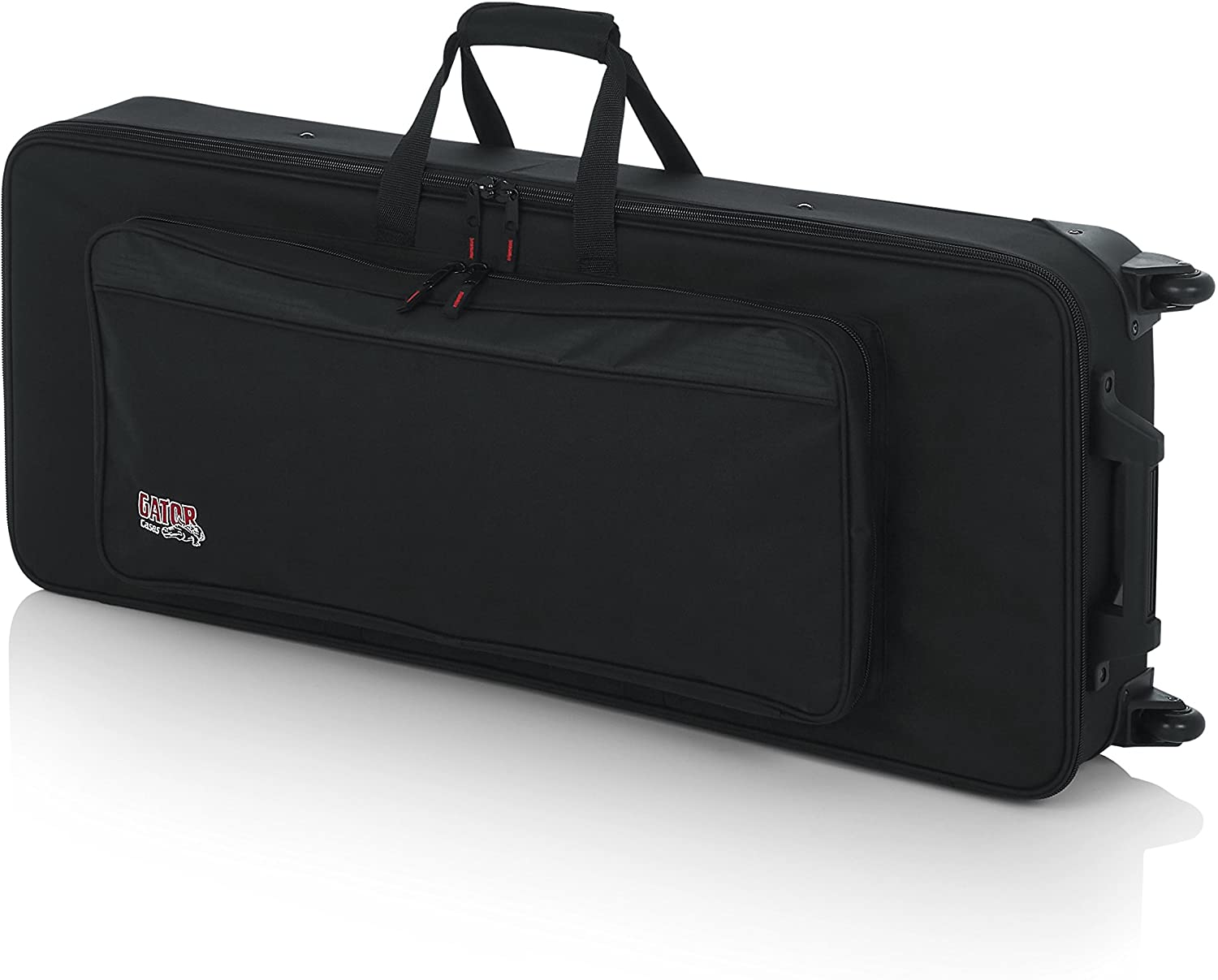 Gator 49-Note 38x15x55 inches Lightweight Keyboard Case On Wheels, Black