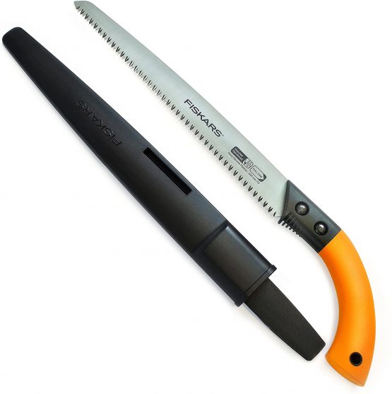 Fiskars Fixed Blade Saw SW84, Fixed Blade, Plastic Storage Sheath Included, Blade Length: 33 cm, Stainless Steel Blade, Black/Orange, 1001620 - Image 2