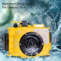 For Olympus TG-3/TG-4 yellow 195FT/60M Sea frogs Underwater camera waterproof diving housing