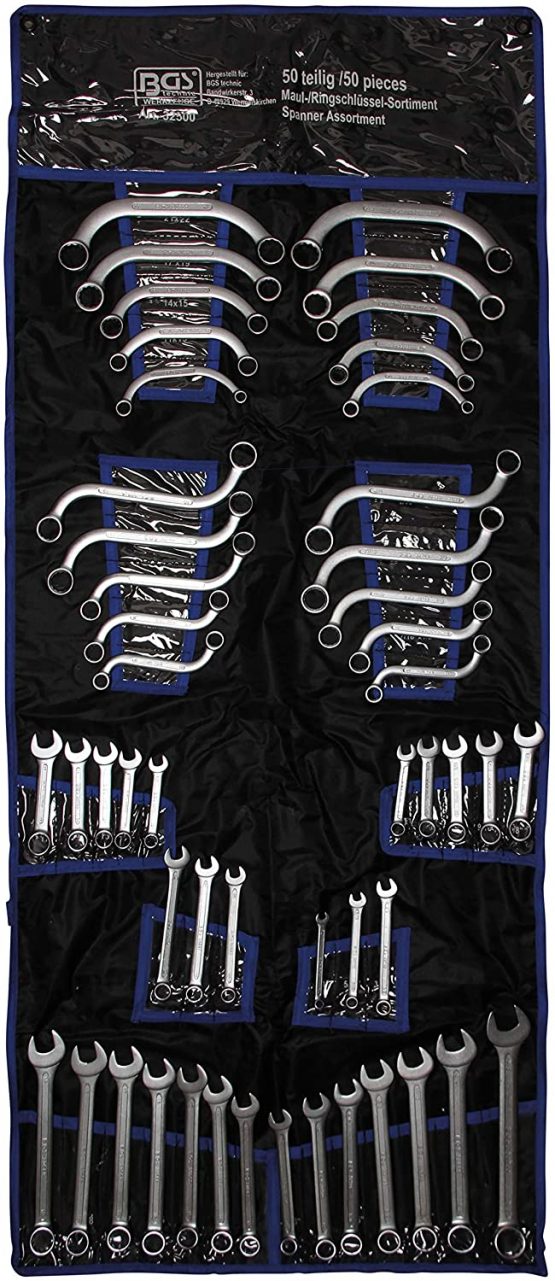 BGS 32500 | Combination Spanner Assortment | Inch / Metric Sizes | 50 pcs.