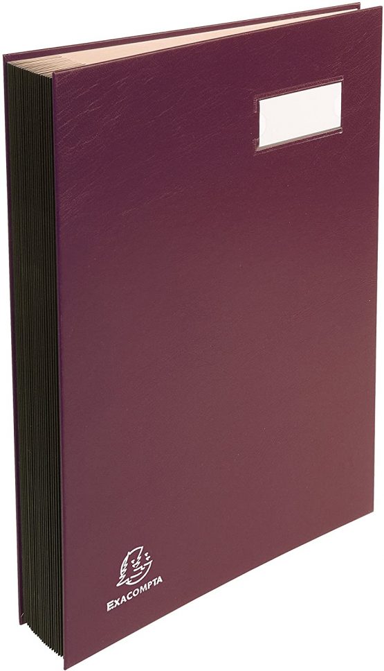 Exacompta Direction Signature Book, A4, 24 Compartments - Burgundy - Image 2