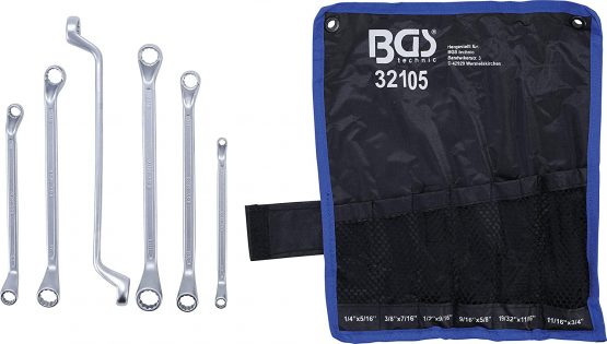BGS 32105 | Double Ring Spanner Set | offset | Inch Sizes | 1/4" - 3/4" | 6 pcs. - Image 4