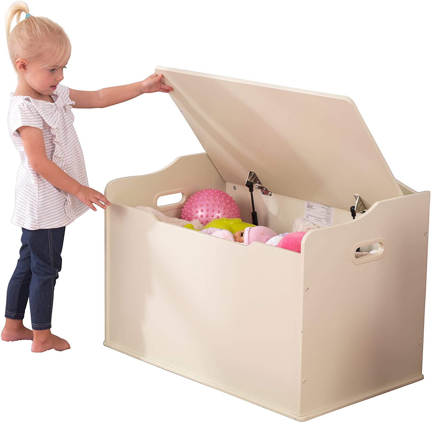 KidKraft 14958 Austin Toy Box Wooden Storage Chest with Top for Kids