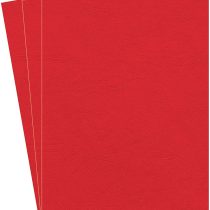 Fellowes 100% Recyclable A4 Leatherboard Binding Covers Heavyweight 250gsm Presentation Covers - FSC, Red, Pack of 100