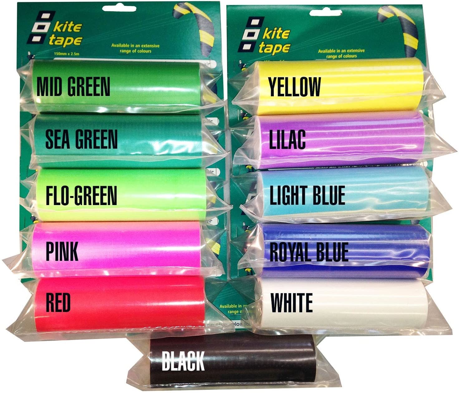 PSP Spinnaker Kite Tape 150 mm x 2.50 m Yellow, Flo-Yellow