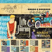 Graphic 45 Papercrafting Kit, Multi-Colour, Large - Life's A Journey