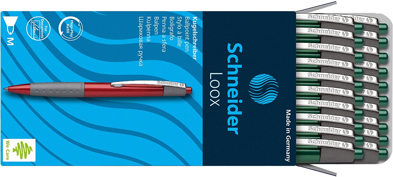 Schneider Loox Retractable Ballpoint Pen - Green Barrel / Green Ink - Image 3