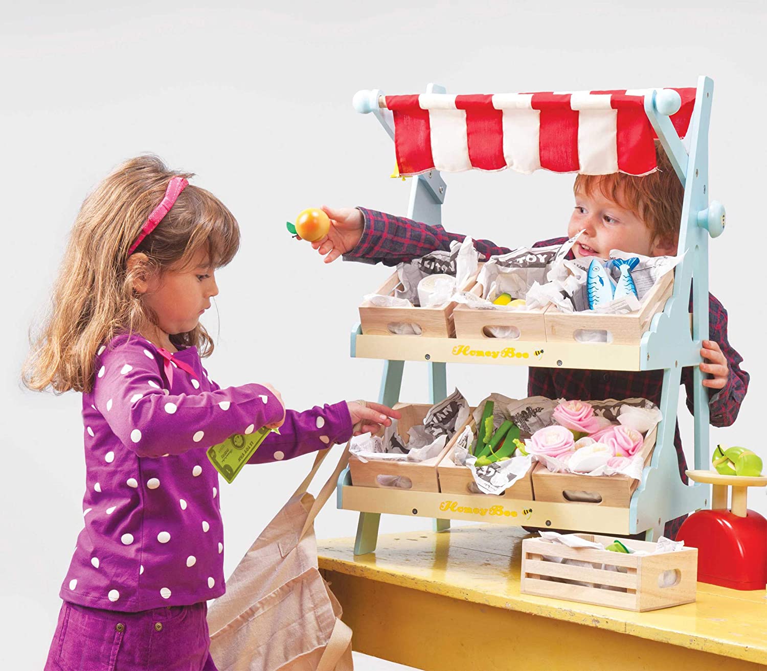 Le Toy Van - Wooden Honeybee Market Play Shop Set, Small - Image 3