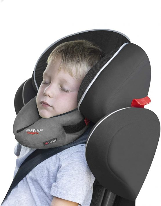 SANDINI SleepFix® Kids Outlast® – Child neck pillow/ Neck cushion with support function and temperature regulation – Child seat accessory for car/ bike/ travel – Prevents tilting of the head during sleep