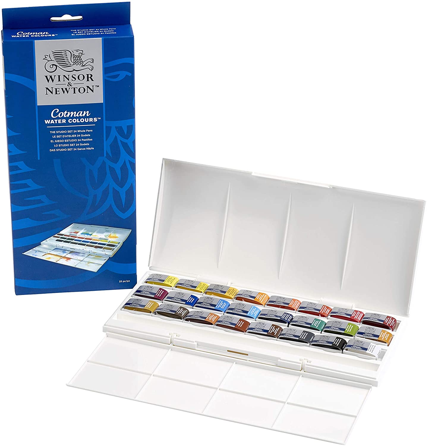 Winsor & Newton, Cotman Watercolour, 'Whole Pan Studio Set' , 24 x Whole Pans, 24 Colours - Studio Set - Image 3