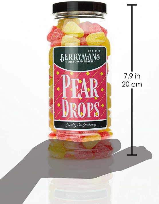 Original Pear Drops Retro Boiled Sweets Gift Jar by Berrymans Sweet Shop - Classic Sweets, Traditional Taste. - Image 3