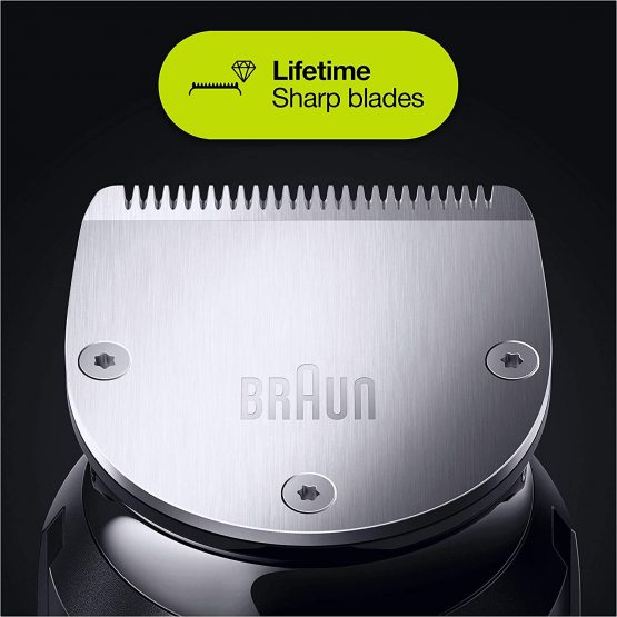 Braun 10-in-1 Beard Trimmer, With Hair & Nose Trimmer & Gillette Razor, For Face & Hair Trimming, Body Grooming & Clean Shaving, Men's Gift Set, 2 Pin Bathroom Plug, MGK7221, Dark Grey - Image 4
