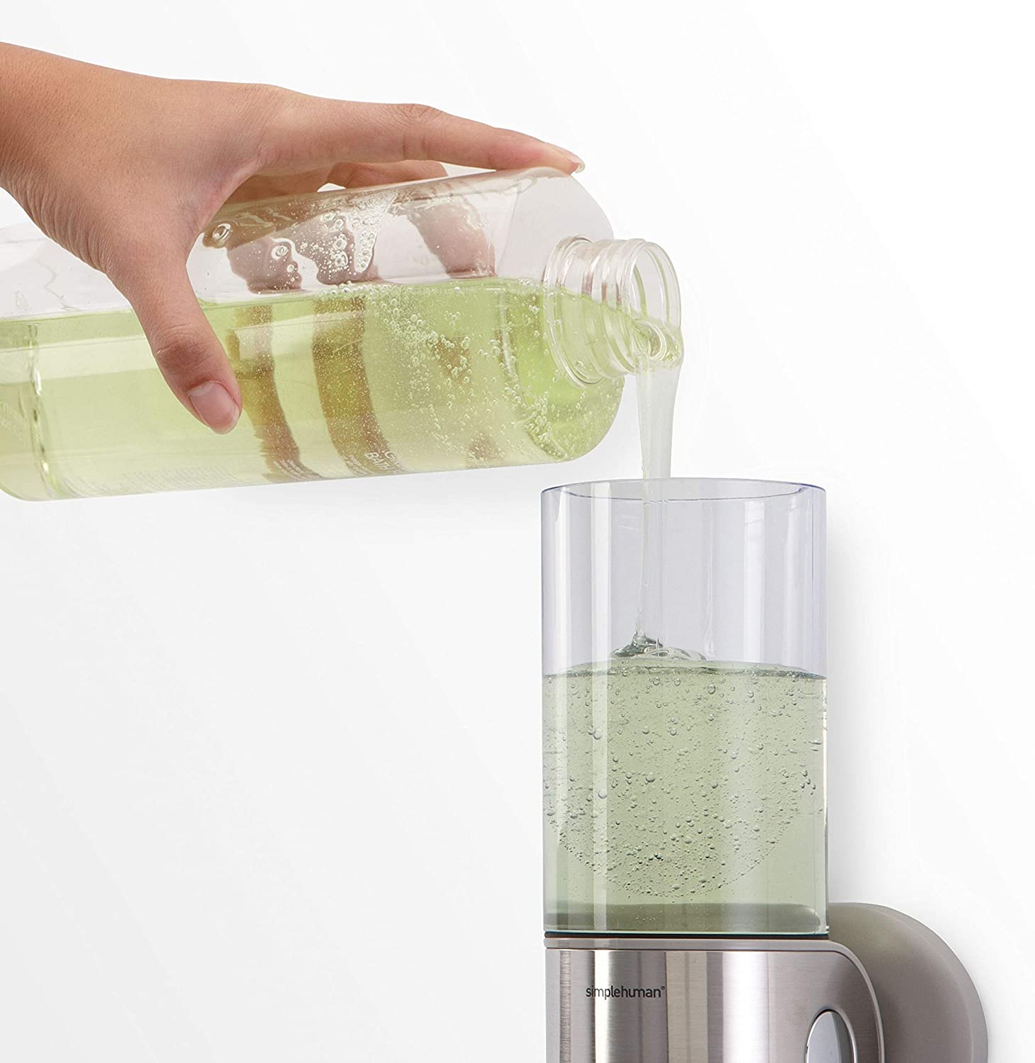 simplehuman BT1034 444ml Single Wall Mounted Soap Dispenser Pump for Soap Shampoo, Conditioner, Shower Gel - Image 4