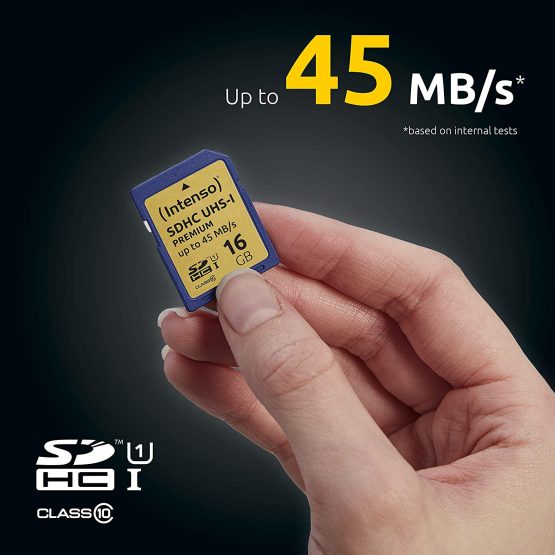 Intenso Premium SDHC Memory Card, Class 10 UHS-I, 16 GB, Blue - Image 4