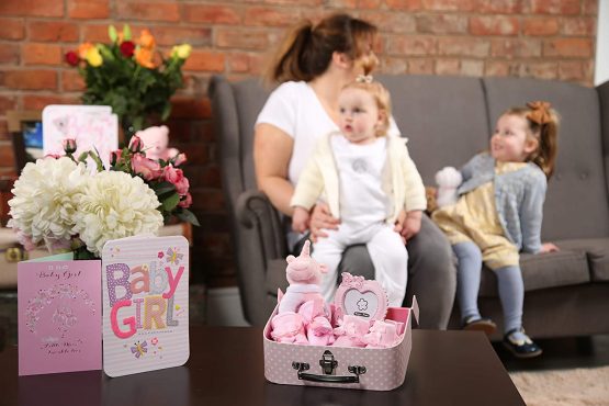 Baby Gift Set - Pink Hamper Box for Baby Girl with Baby Gifts Including a Rattle, Photo Frame, Muslin Cloth, Bib, Socks, Mitts and Hat… - Image 3