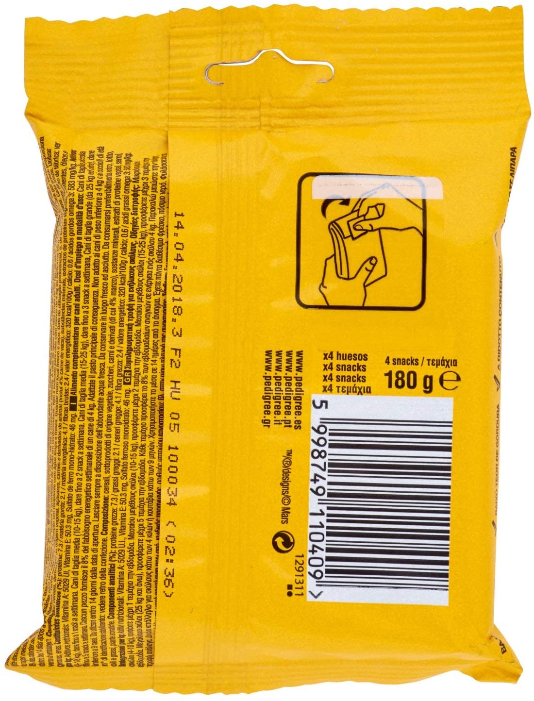 Pedigree Jumbone Small Beef Chews, 180g - Image 3