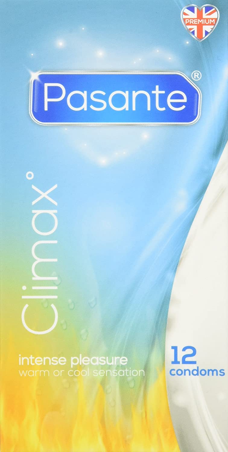 Pasante Warming & Cooling (Climax) Condoms - Pack of 12, Multicolored, 12 count (Pack of 1)