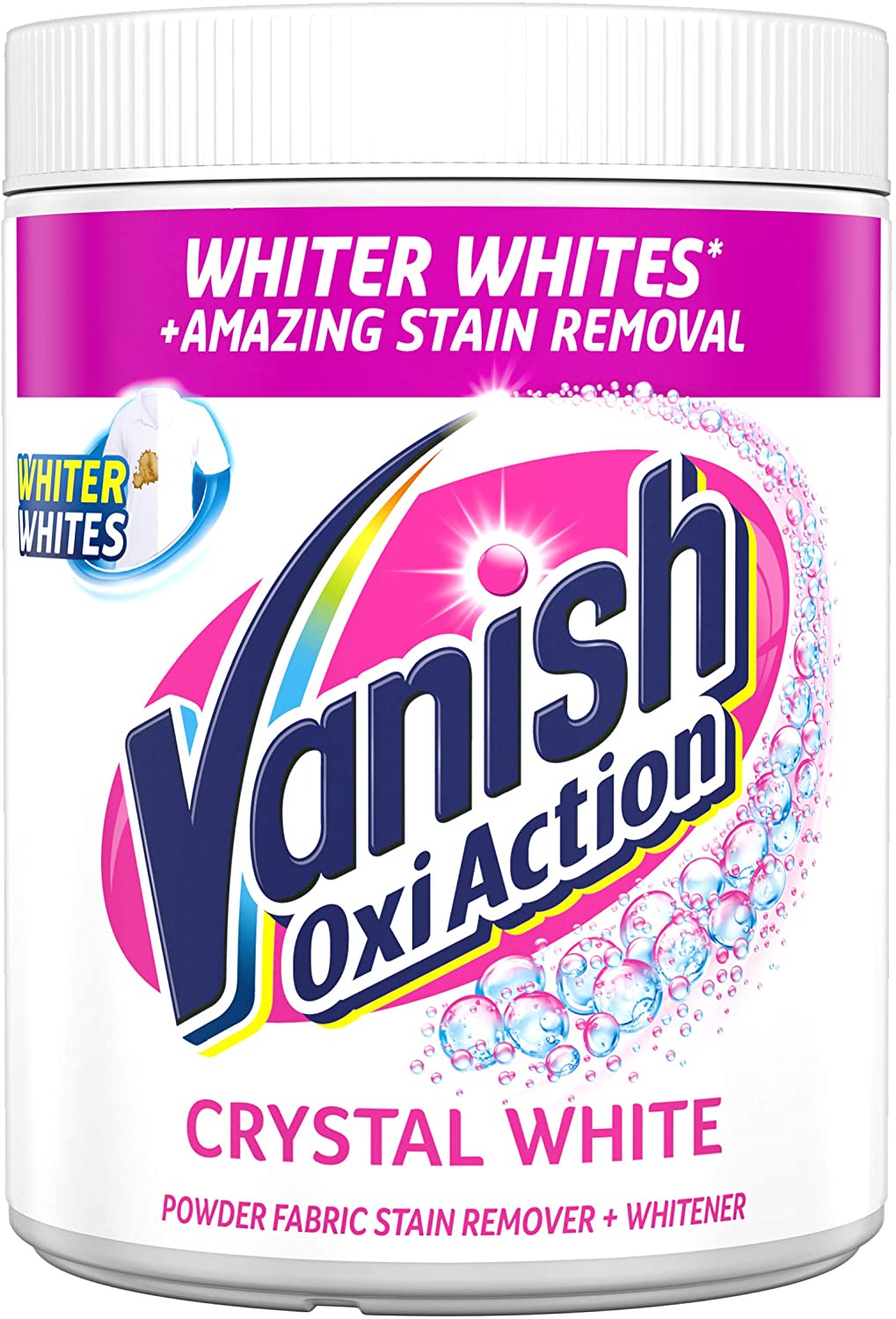 Vanish Oxi Action Whitener and Stain Remover Powder for Whites 1kg, Pack of 1, White Clothes, 1 kg (Pack of 1)