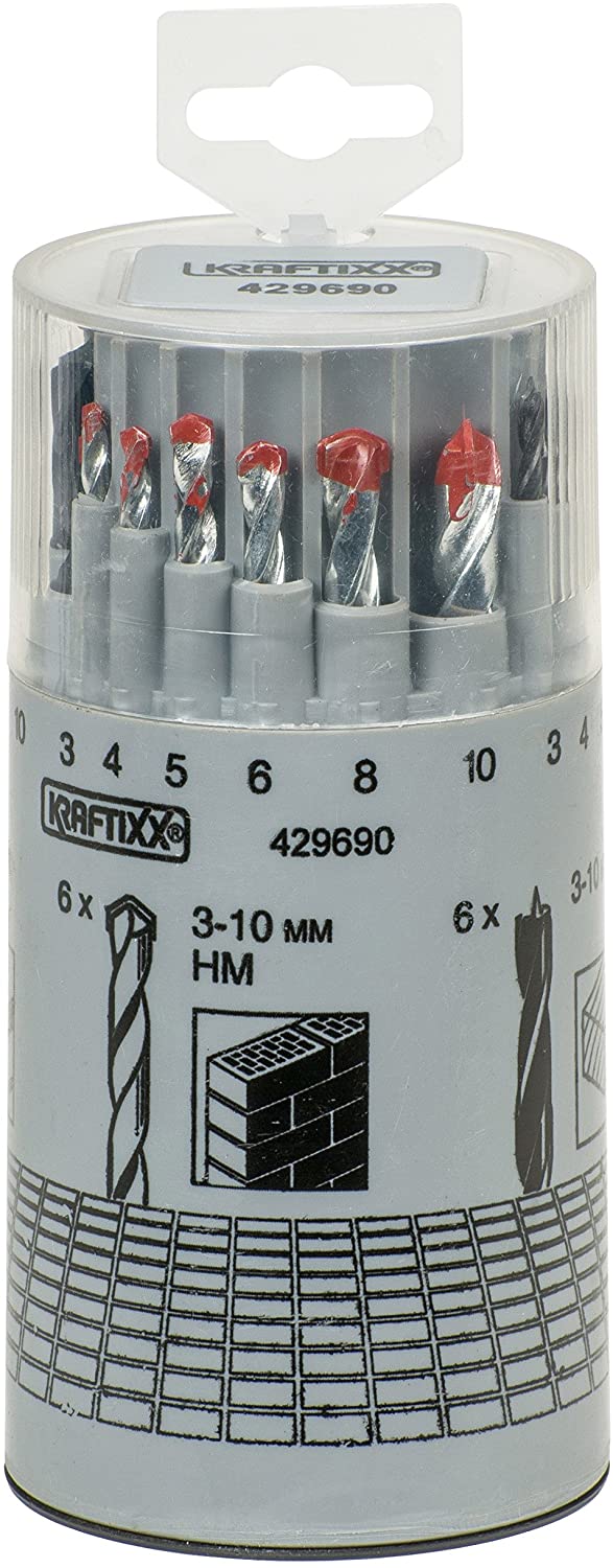 Kwb 18-Piece KRAFTIXX Metal Drill Bit Set diameter 3, 4, 5, 6, 8, 10 for Wood Stone and Metal, Multicolor, 3, 4, 5, 6, 8, 10mm