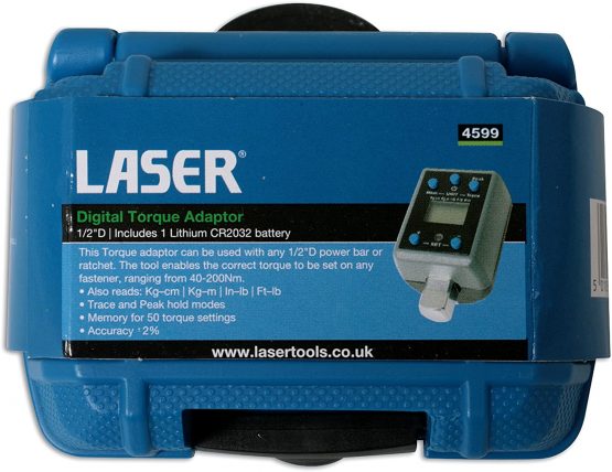 Laser 4599 Digital Torque Adaptor 1/2 Drive - Image 2