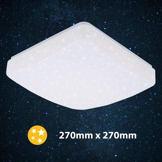 Briloner Leuchten - LED Ceiling Light with Star Theme, 1200 Lumens, 4000 Kelvin, 12 Watt Power, White