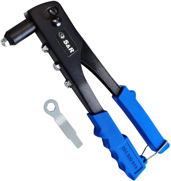 S&R Hand Riveter 2.4-5.0mm with durable and robust steel construction for steel and aluminum rivets