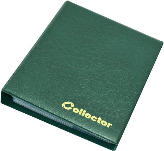 COLLECTOR COIN ALBUM for 120 medium size coins like 50p £2 A-Z 10 pence 10p 50 pence £1 €1 €2 or other GREEN