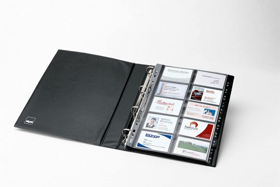 SIGEL VZ301 Card Holder / Card Organiser, leather-look, for up to 400 cards, black - Image 3