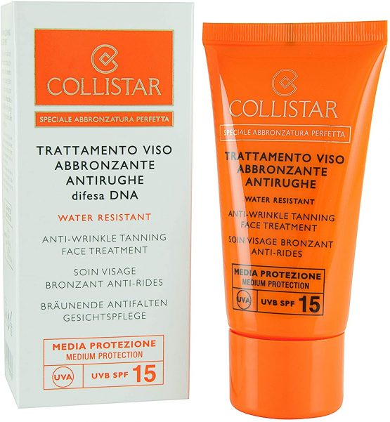 Collistar Trattamento Viso SPF15 Anti-Wrinkle Tanning Face Treatment, 50 ml