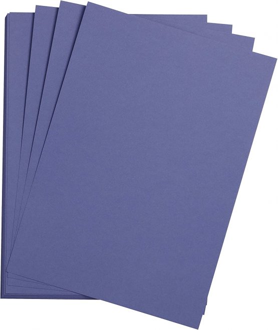 Clairefontaine Etival Coloured Grained Drawing Paper, 160g, A3 - Ultramarine, Pack of 25 Sheets
