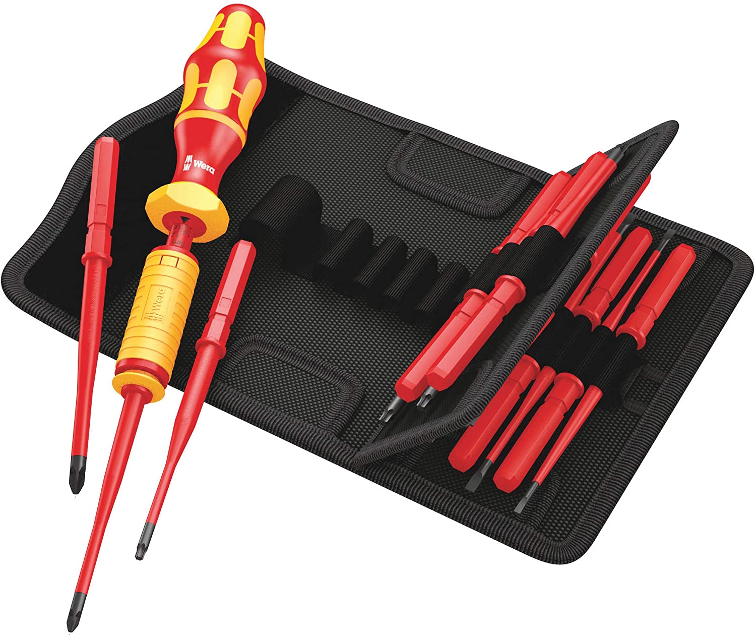 Wera Kraftform Komapkt VDE Adjustable Torque, Interchangeable Blade Screwdriver Set, 1.2-3.0Nm, 15PC, 05059291001