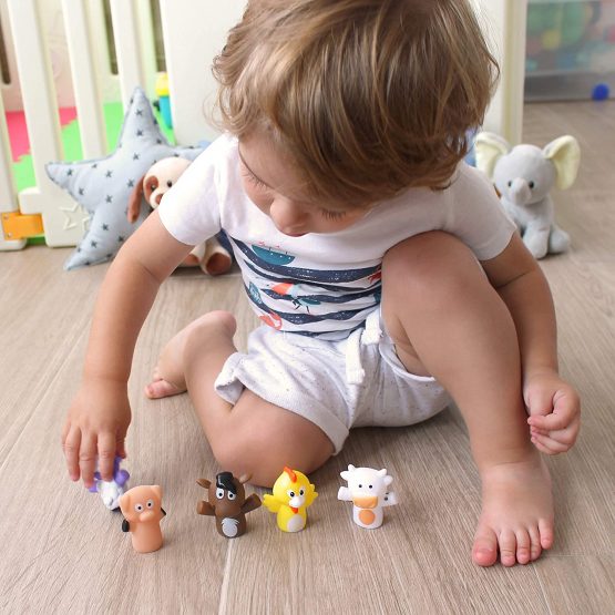 Finger Puppets for children and babies | 5 Fruits and Vegetables | BPA-free PVC Puppets | Bath Toys | Hand Puppets | Stories - Image 4