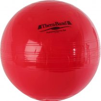 TheraBand Gym Exercise 55cm Ball for Sport Training , Yoga and Fitness, Home Gym Equipment with Inflation Adaptor - Colour Red
