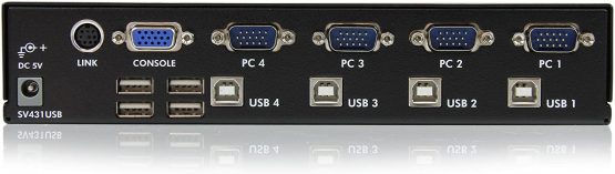 StarTech 4 Port Professional VGA USB KVM Switch with Hub - 1U Rack-mountable KVM Switch (SV431USB) - Image 3