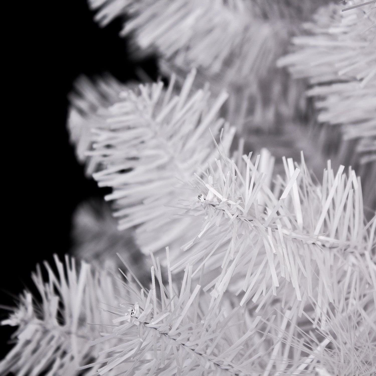 5ft/1.5m Alaskan Pine White Artificial Christmas Tree Bushy 390 Tips with Metal Stand Xmas Home Decorations - Image 3