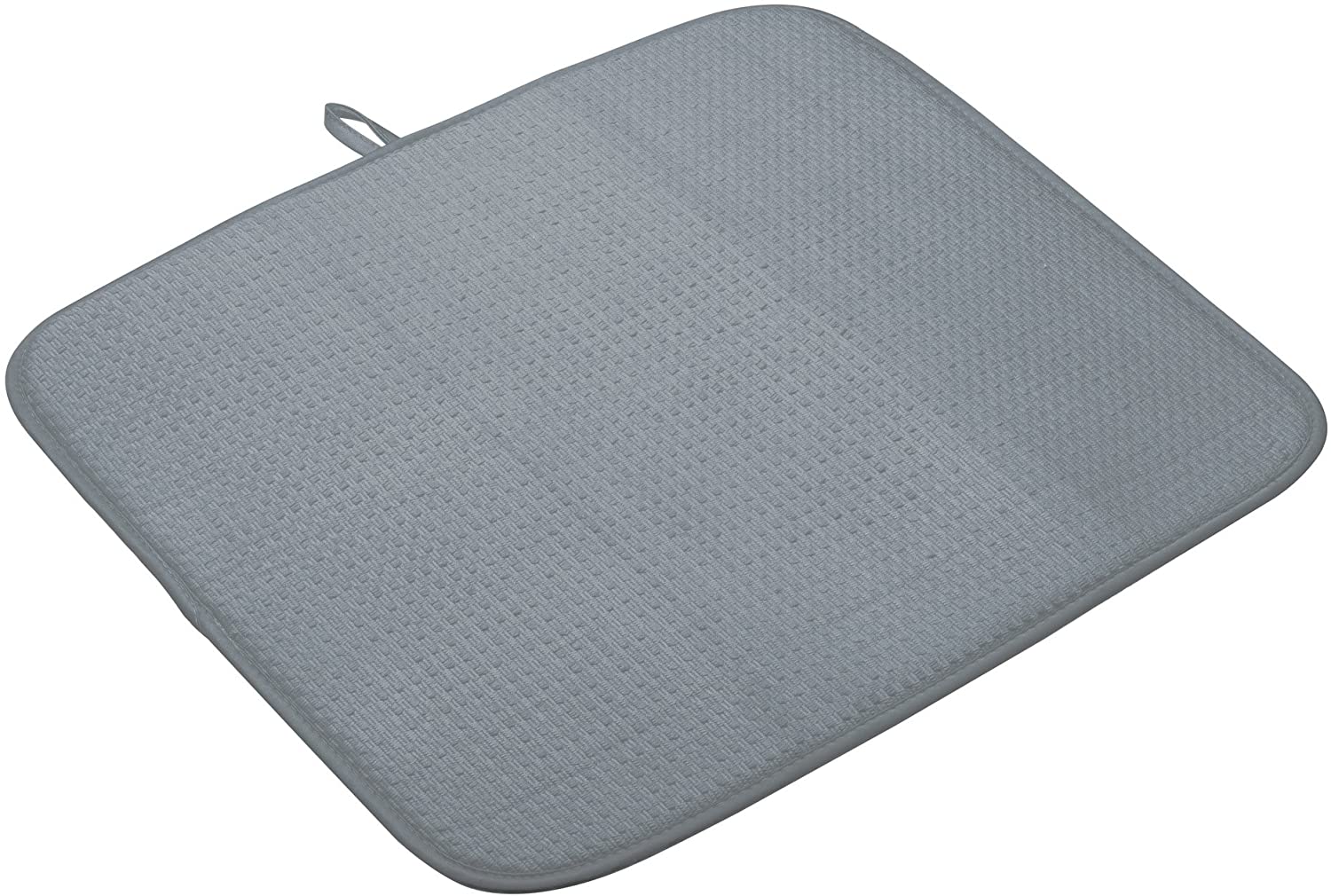 KitchenCraft Super-Absorbent Large Dish Drying Mat, 45 x 4 cm (17.5" x 16") - Grey, 45.5L x 41W cm