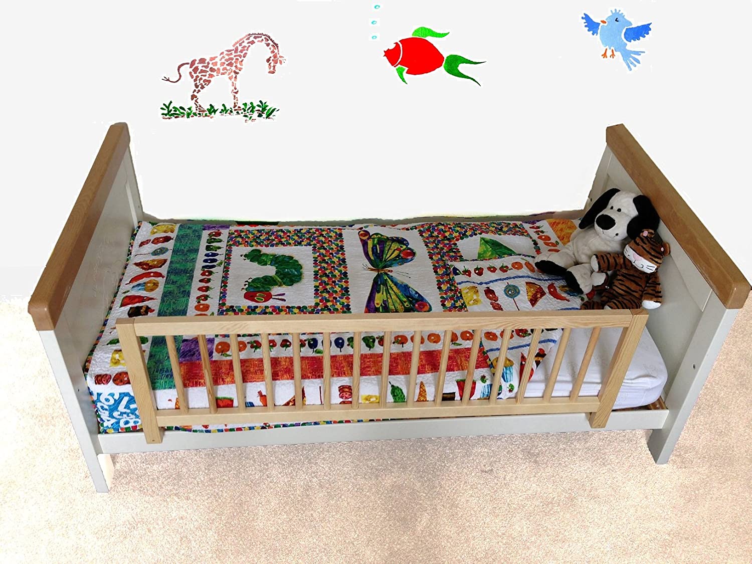 Safetots Bed Guard Wooden Natural BigaMart