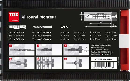 TOX standard assortment Allround Monteur132 pcs, 094901081 - Image 4