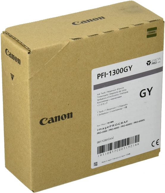 CANON PFI-1300 Ink Grey Standard Capacity 330 ml Pack of 1 iPF Pro2000/4000/4000S/6000S
