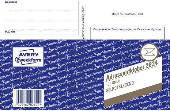 Avery Zweckform Adressaufkleber Paketaufkleber A6 selbstkl 100Blatt