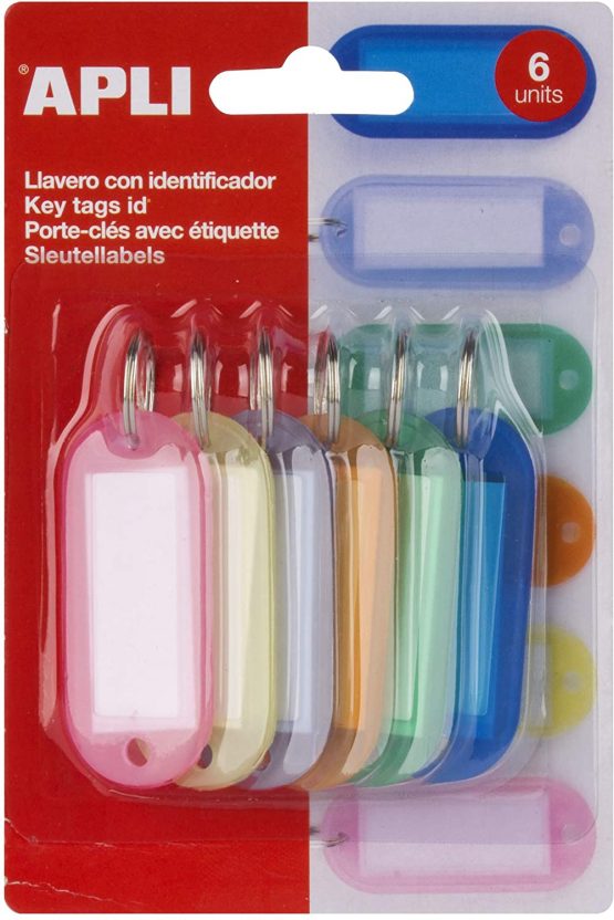 Apli Keychain Translucent Colours 6 unidades Assorted
