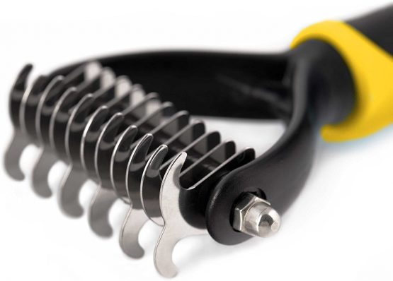 DakPets Cat & Dog Grooming Tool | All-In-One Metal Pet Hair Remover, Undercoat Rake, Dematting Tool, Detangling Comb, Fur Shedding Blade and Grooming Brush | For Medium to Long-Haired Cats and Dogs