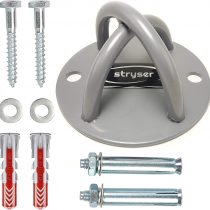 Stryser Ceiling and X-Wall Anchor Bracket for Suspension Straps Gymnastic Rings Yoga Swing Battle Strings Boxing Equipment Includes Screw Set with Fischer Duopower...
