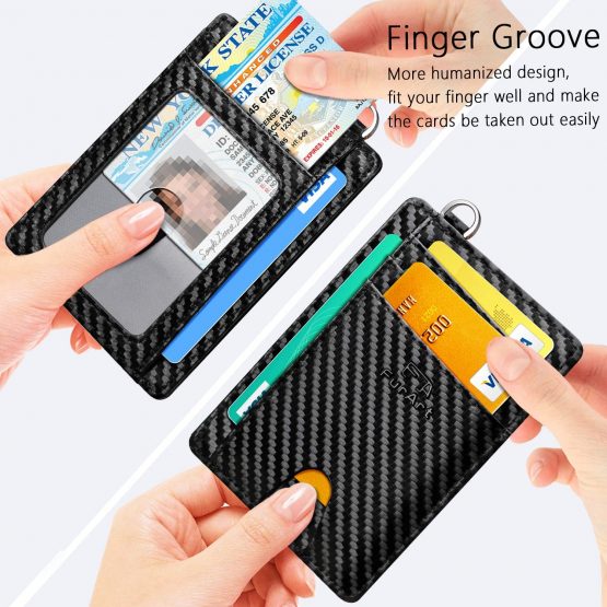 FurArt Credit Card Holder Wallet, Slim RFID Blocking Minimalist Women's Card Wallet - Image 3