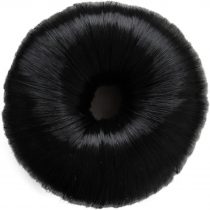 Hair Donut Up Do Hair Ring Hairstyler Bun creator Bridal Hair Piece (Jet Black)