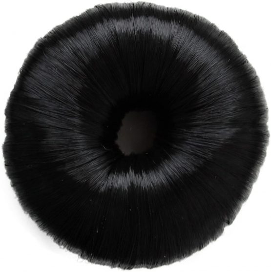 Hair Donut Up Do Hair Ring Hairstyler Bun creator Bridal Hair Piece (Jet Black)